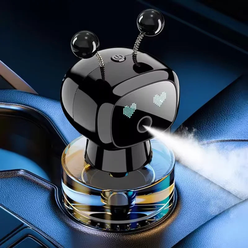 Désodorisant de voiture Intelligent diffuseur d'arôme de voiture Rechargeable AI yeux intelligents 4 niveaux de diffuseur de voiture Intelligent réglable cadeau