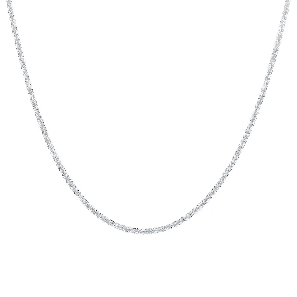 Collier scintillant Simple pour femmes, couleur argent, chaîne de clavicule, ras du cou, coréen, bijoux cadeau de fête de mariage