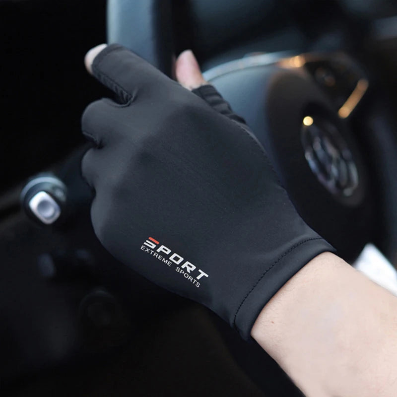 Gants de pêche pour Sport de plein air, 1 paire, écran tactile, équipement de protection fin Anti Uv, gants de course pour moto, antidérapants sur glace, respirants