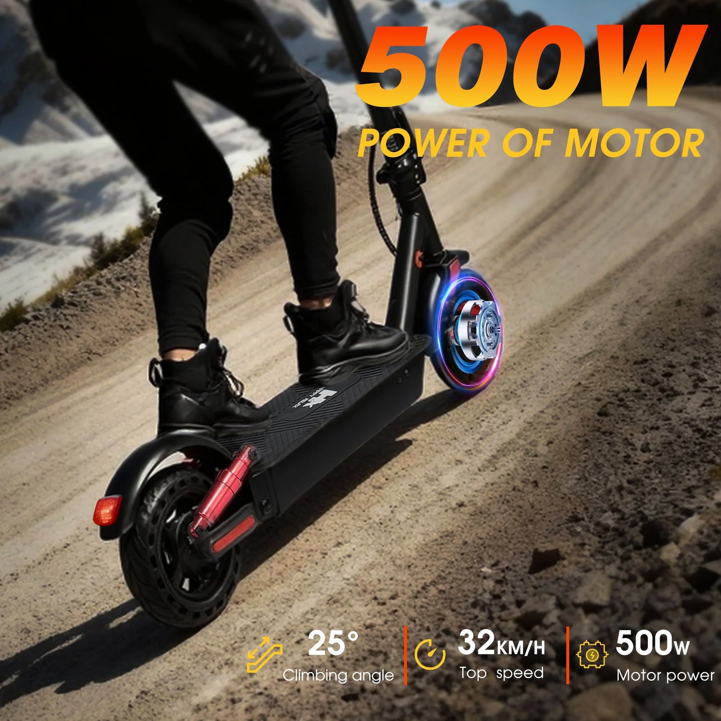 HUANCI D06 500W patinetes eléctricos e-scooter adulto 36V25AH e-scooters plegables 32 KM/H patinete eléctrico de 8.5 pulgadas