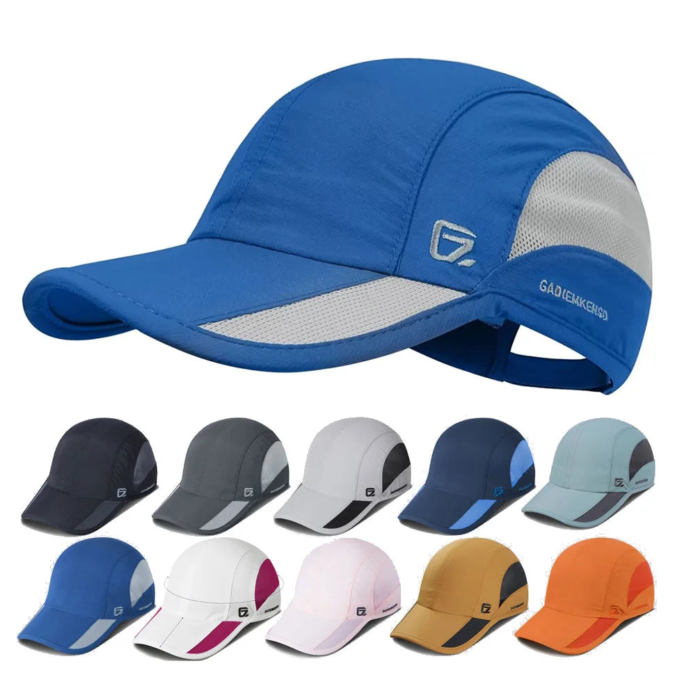 Casquette de sport unisexe à séchage rapide — réglable, légère, UPF 50+, course, randonnee, golf