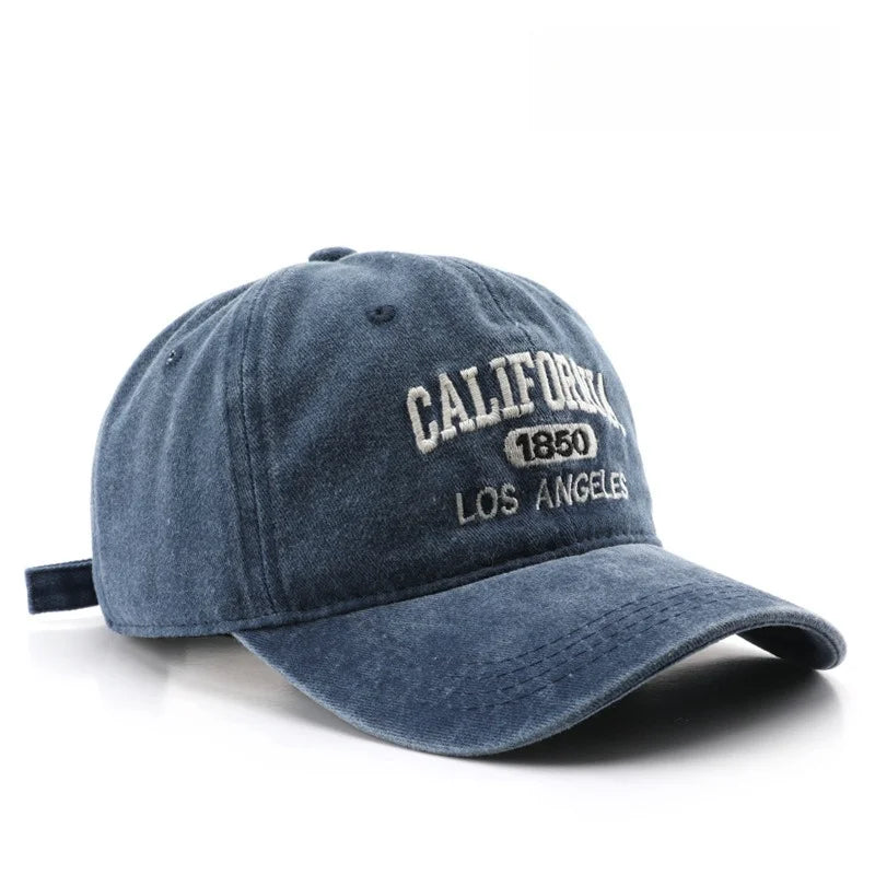Casquette de baseball lettre brodée — hommes, femmes, mode, vintage, solide, sports plein air, réglable, snapback