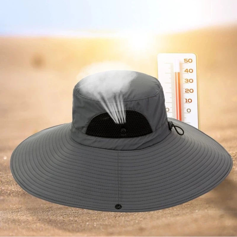 Chapeau de Soleil Pêcheur Pliable 15cm — Protection UV, Randonnée & Plage