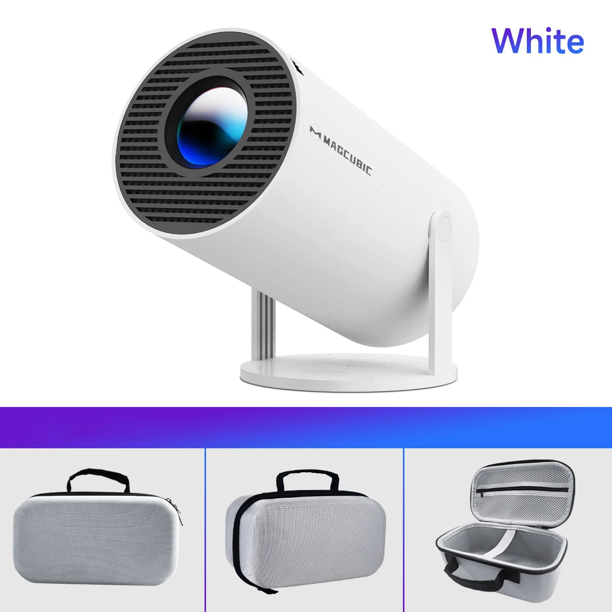 Projecteur magnétique 8K Android 14 — double WiFi6, 290 ANSI, BT5.4, 1080P, cinéma maison extérieur