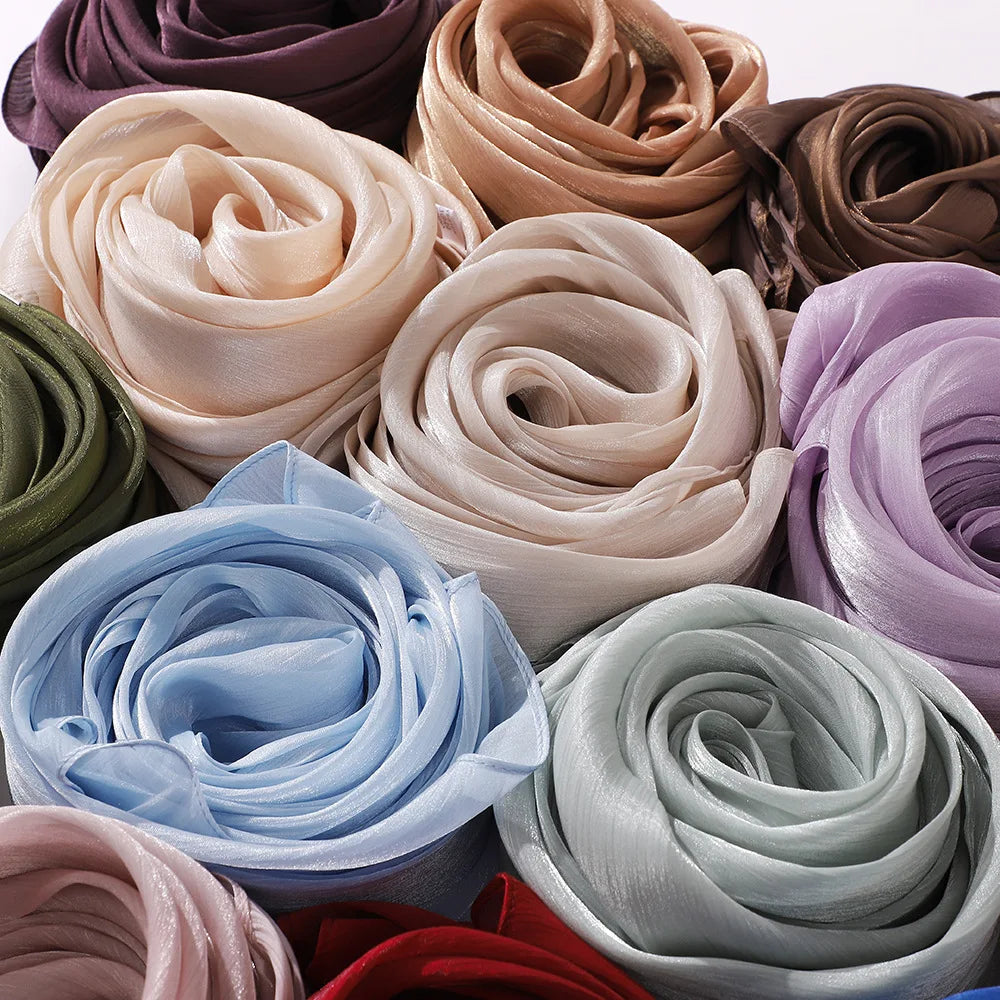 Hiyabs de gasa de primera calidad para mujer, velo turbante suave y largo, bufandas musulmanas, chales hiyab, cubierta para la cabeza islámica, accesorios de Ramadán