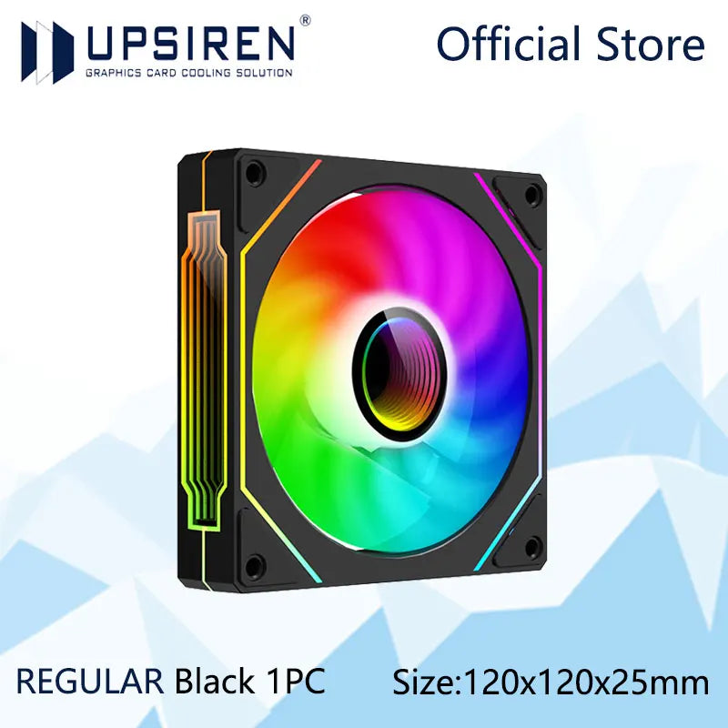 UPSIREN UF-1 PRISM 4 PRO ventilateur de châssis d'ordinateur 12 cm ARGB 4 broches PWM ventilateur de refroidissement silencieux 12 V grand Volume d'air 45.2CFM/600-1500 tr/min