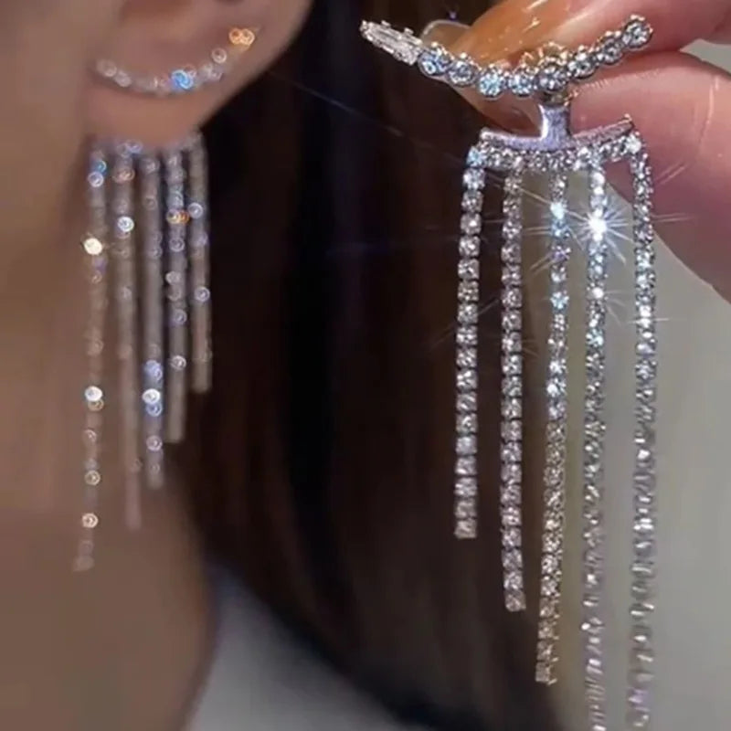 Boucles d'oreilles liquide irrégulières Y2K pour femmes, couleur argent, Hip-Hop Punk, mode géométrique, Clip pour fille, bijoux de fête tendance 2024