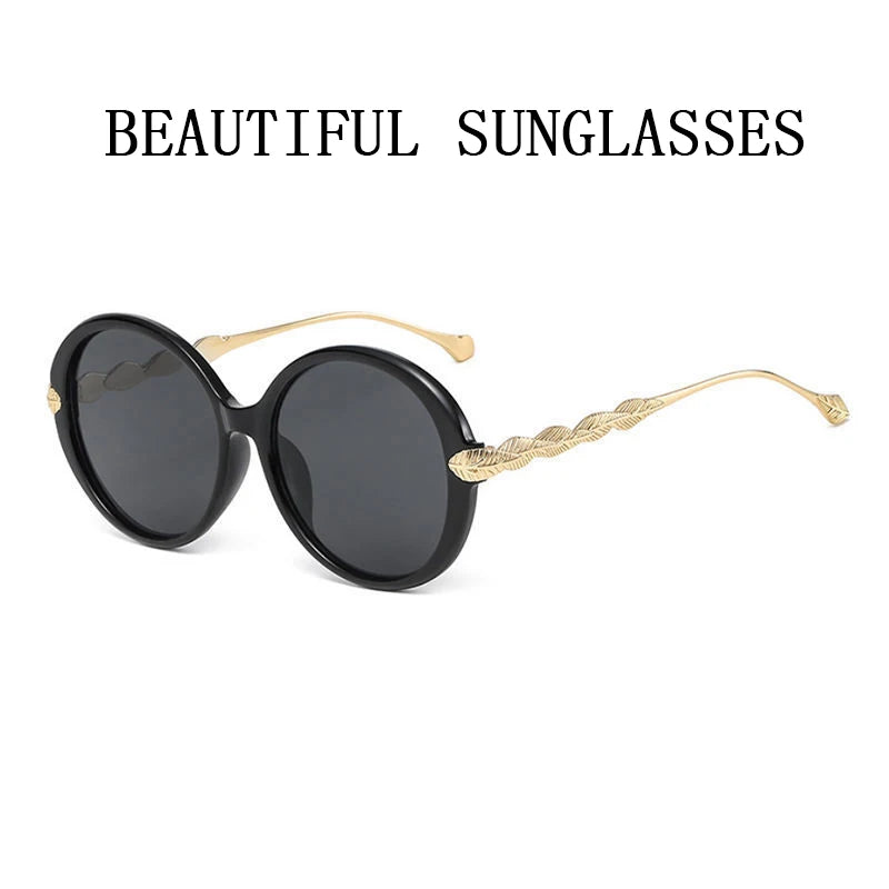 Lunettes de soleil polarisées femme — dégradé, lentille ronde, carré, luxe (v2)