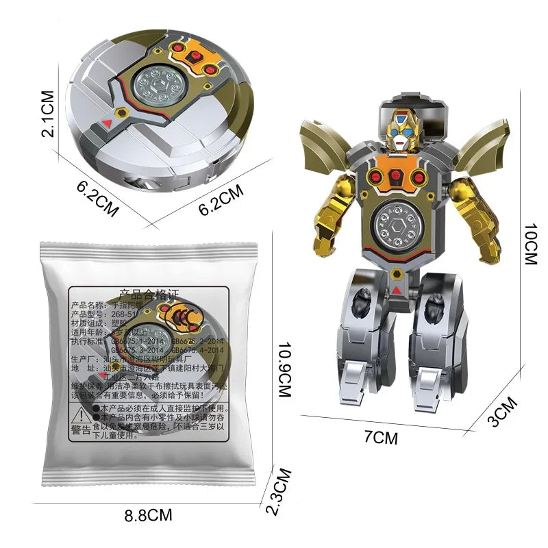 Gyroscope rotatif à décompression créative, résistant aux chutes, robot à déformation mécanique, jouet pour enfants, cadeau pour garçon, nouvelle collection