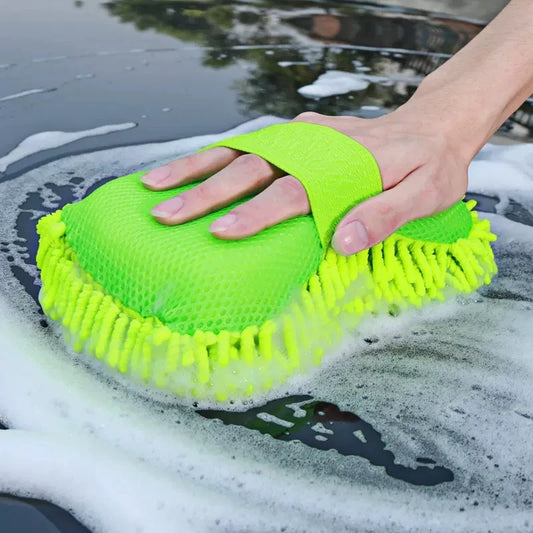 Éponge de lavage de voiture en microfibre, nettoyage de soins de voiture, brosses de détail, serviette de lavage, gants automobiles, accessoires de style