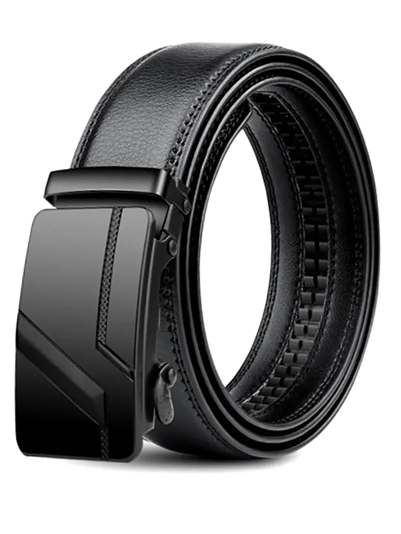 Cinturón mojado automático para hombre, cinturón de lujo negro, alta calidad, 110cm, 120cm, 130cm