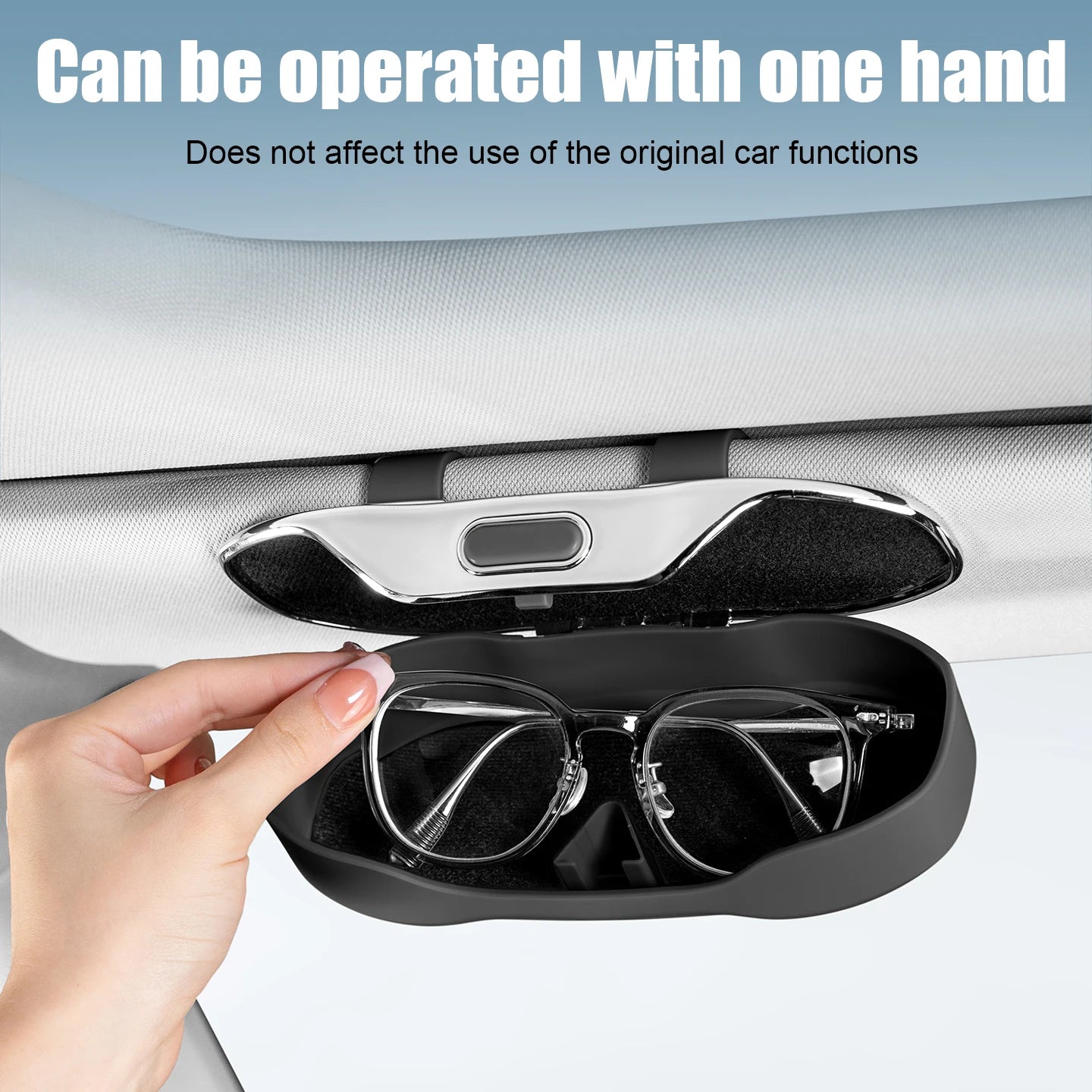 Porte-lunettes de soleil pour voiture, boîte à lunettes de voiture, pare-soleil, boîte de rangement en ABS, anti-rayures, protection des lunettes, accessoires intérieurs de voiture