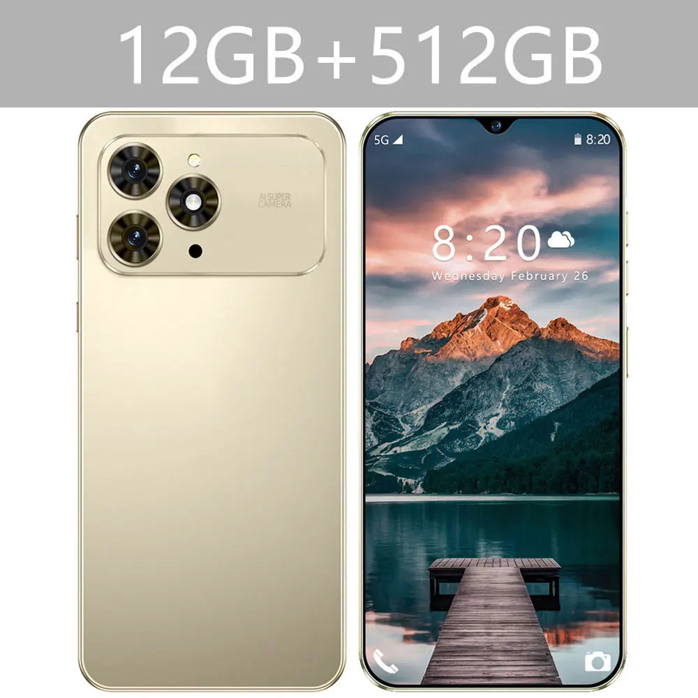 HOT i17 Pro Max téléphones portables 2026 nouveau Original 7.0HD 5G double carte double veille Smartphone 8000mAh Android 15 téléphones mobiles