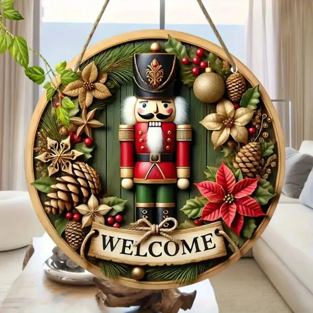 Panneau métallique vintage décoratif — idéal pour la maison et l'entrée
