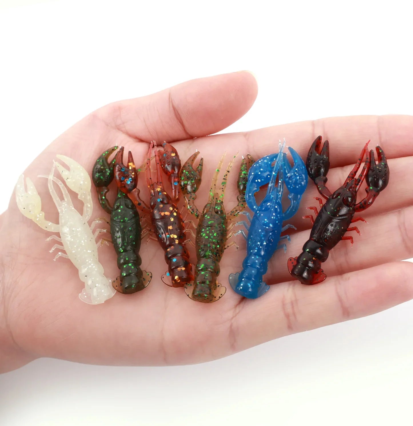 5/10/20 pièces leurres de poisson souples appâts de crevettes artificiels matériel de pêche homard écrevisses ver anguille aiguille nageurs gabarits outils de pêche