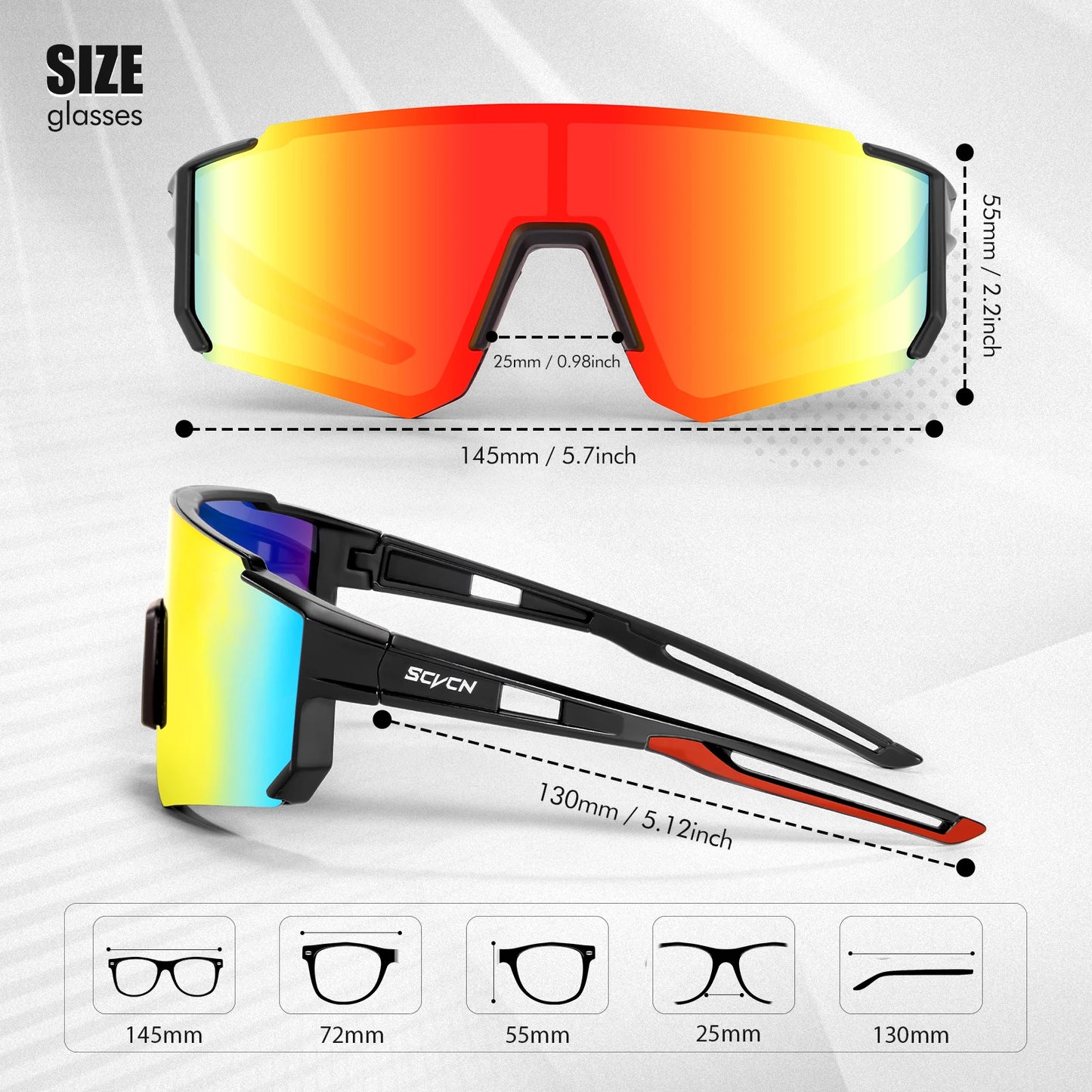 Lunettes Cyclisme Extérieur UV400 — VTT Sport Escalade Pêche Homme Femme