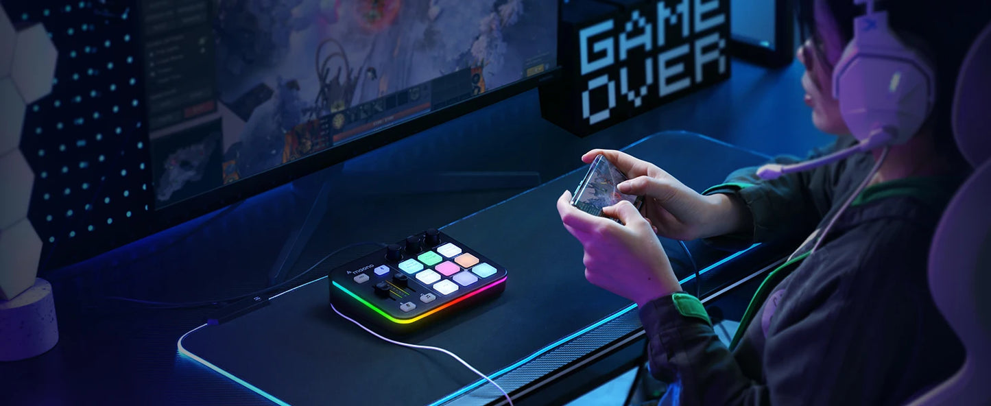 Interface Audio Gaming XLR — Effets Sonores & LED RGB Podcast & Streaming