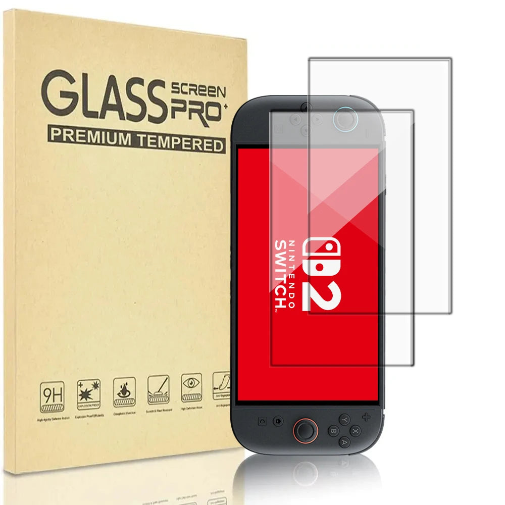 Protector de pantalla de cristal templado HD NS2 para Switch 2, protector de pantalla transparente antiarañazos para New Switch 2 2025