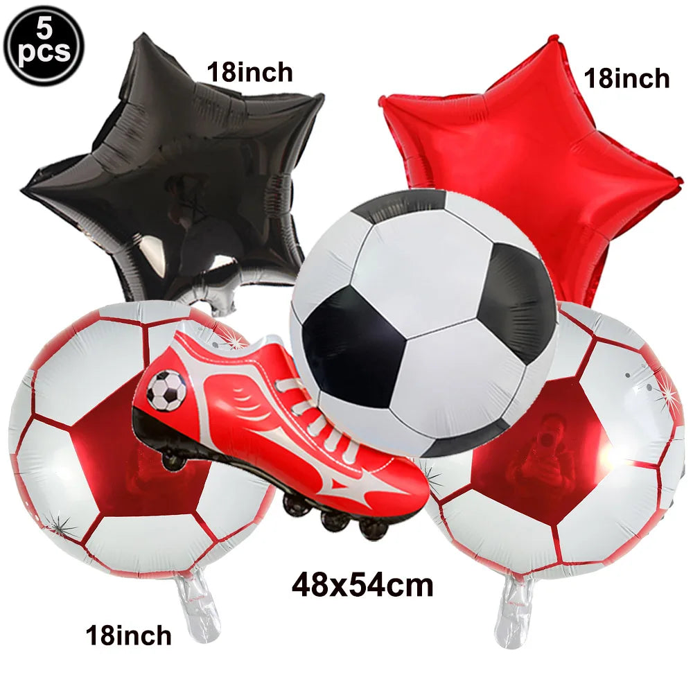 Ballons Aluminium Thème Football — Décoration Fête Anniversaire & Baby Shower Enfant