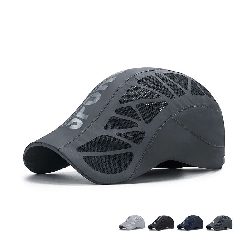 Gorra de deporte con alfabeto para hombres, nueva gorra de verano de malla transpirable, sombra de secado rápido, gorra de protección solar para exteriores