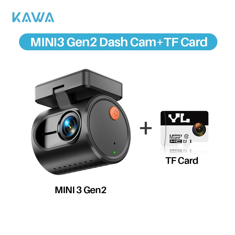 Dashcam MINI 2K WiFi — commande vocale, vision nocturne, enregistreur vidéo voiture, 2025