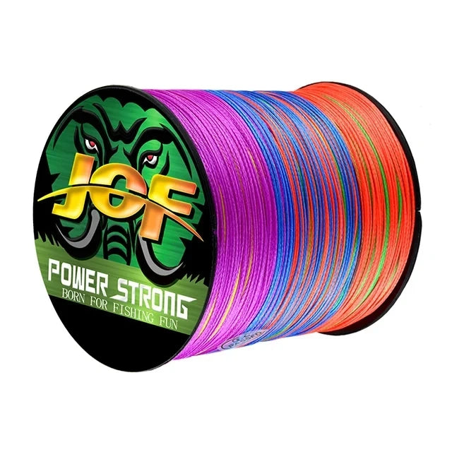JOF-Ligne de pêche tressée Multimessieurs Carp Fly, 4 Brins, 100m, 300m, 500m, Multicolore, Japon Spinning Extreme PE, Bain Weave