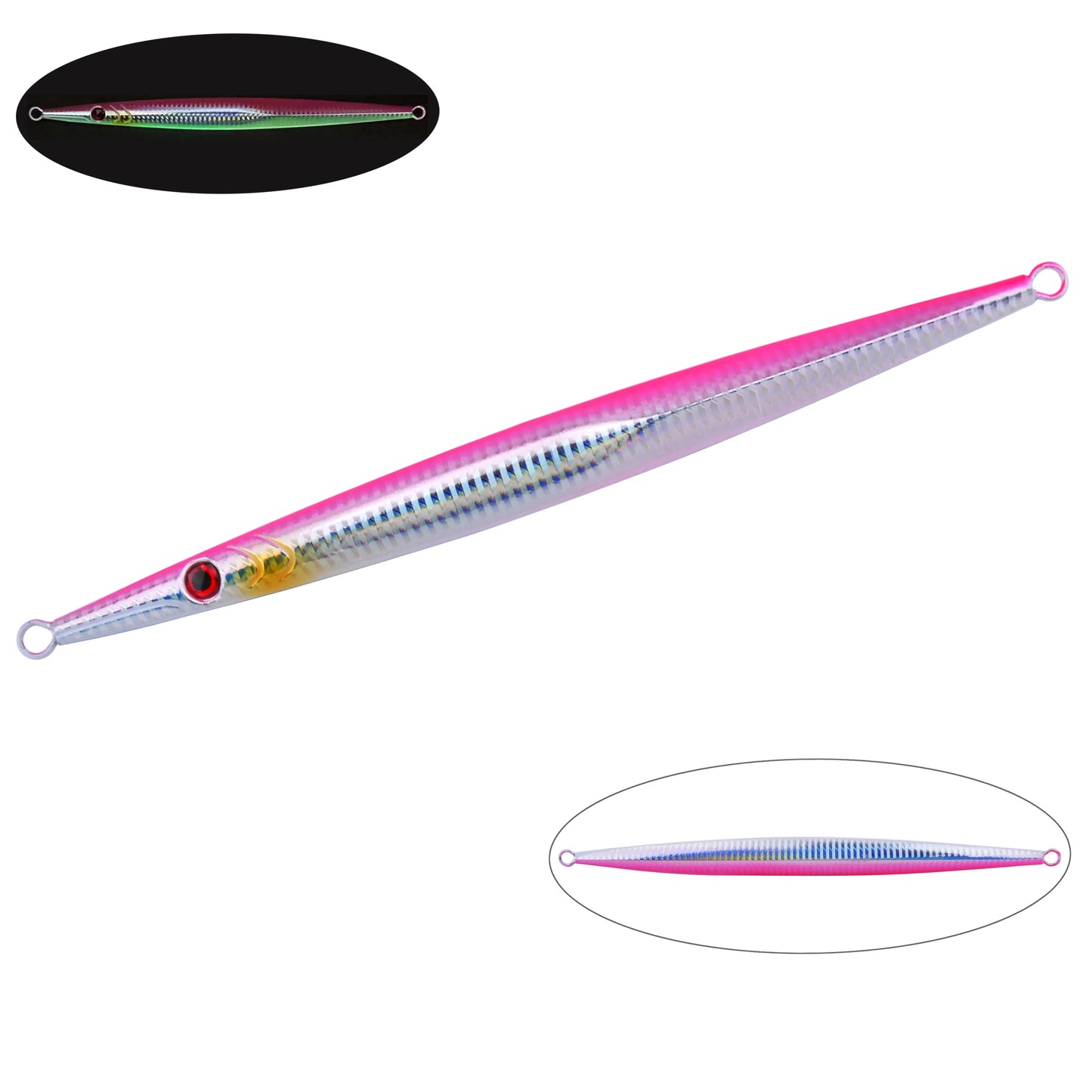 1PC Leurre de pêche à la jigging en métal, appât dur à descente rapide, 60/80/100/200/250/300G, lancer en eau salée, rivage, pour thon, bar