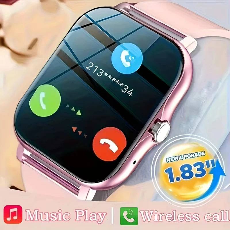 Montre Connectée 2025 Bluetooth — Oxygène Pression Artérielle Smartwatch Cadeau