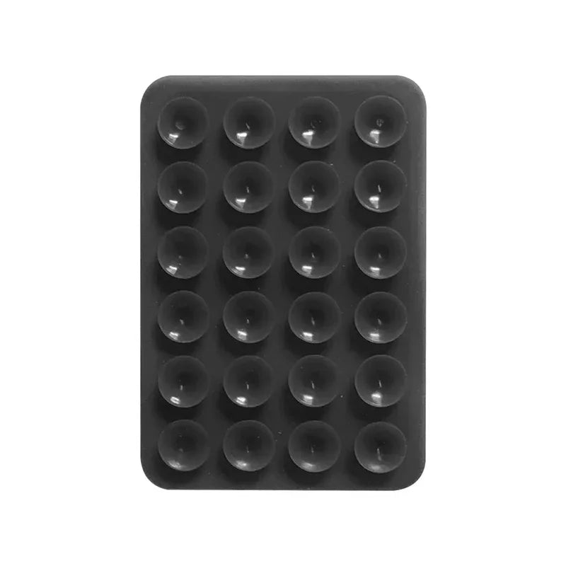 Support de téléphone à ventouse en silicone, support mural, carré, antidérapant, simple face, autocollant arrière, polymères, multifonctionnel