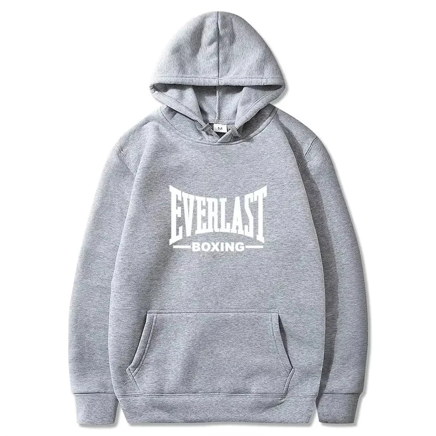 EVERLAST men's hoodies casual loose hooded pullover Simple impression numeral evaluation sports advocatecontracted