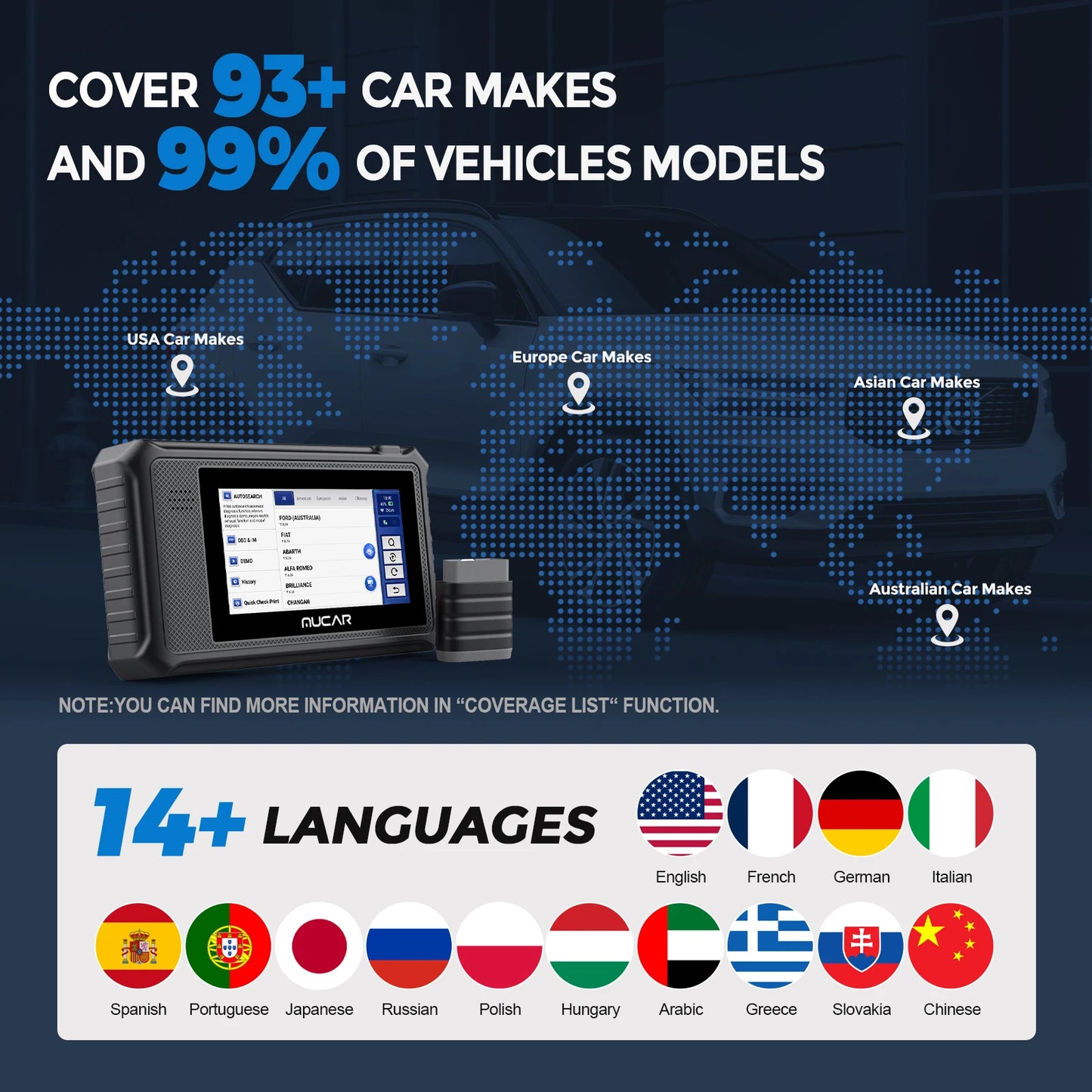 MUCAR VO6 - Herramientas de diagnóstico para coche, sistema automático completo, 28 reinicios, mantenimiento de UG F TCM Airbag ABS IMMO, actualización gratuita de por vida, UAE OBD2