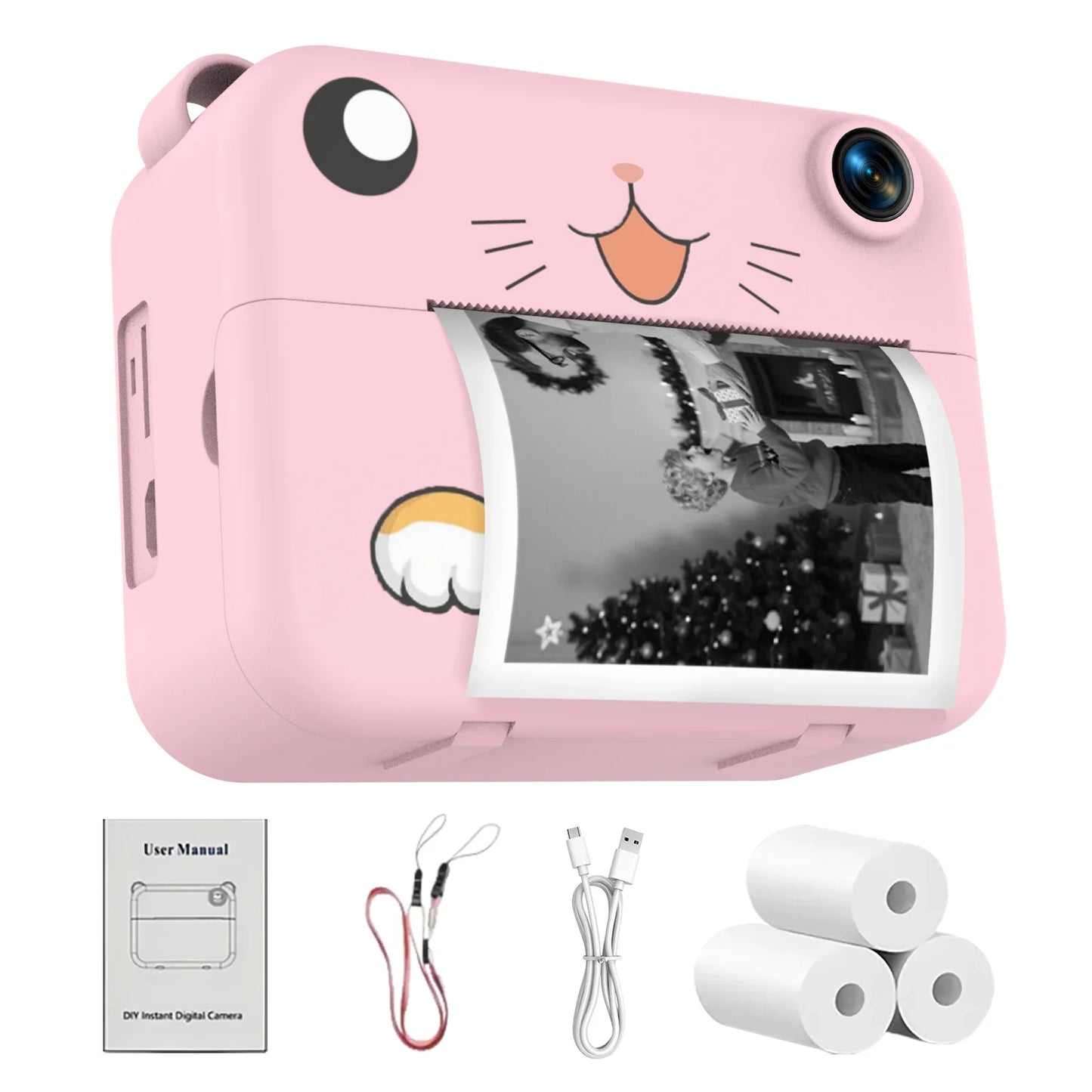 Cámara digital para niños, impresión instantánea, grabadora de vídeo HD, mini impresora térmica, los mejores regalos de fiesta de cumpleaños, 1080p