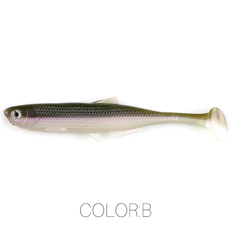 Supercontinent leanness ShadTeez cola en T 5 cm/7,5 cm/12 cm lucio lucioperca depredador pesca 3D ojos señuelo blando señuelos de pesca