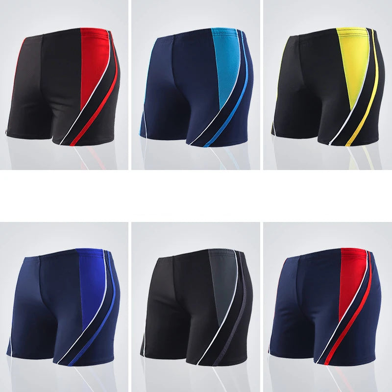 Maillot de bain élastique pour hommes, maillot de bain rayé, plage, Sport, slip court, surf, été, Boxer, costume de bain