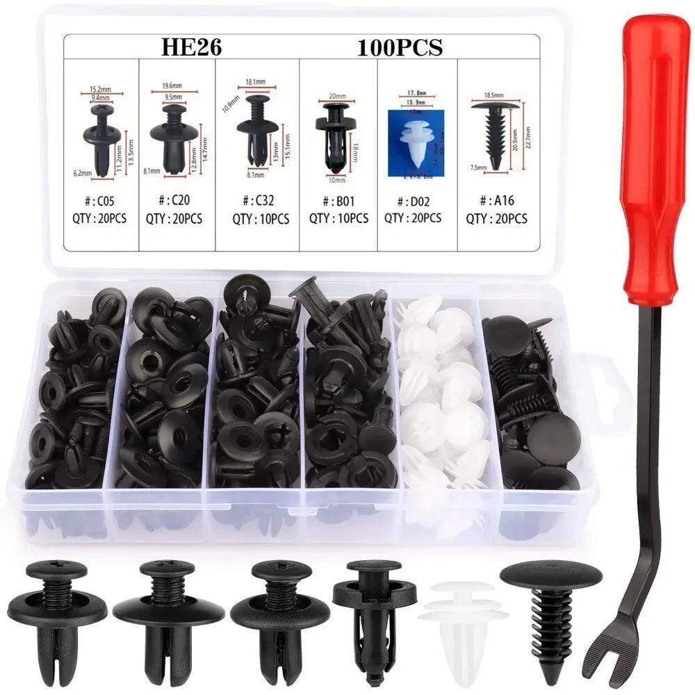 Nouveaux Clips de fixation automatiques, goupille de retenue mixte pour carrosserie de voiture, Rivet, Kit de fixation de panneau de garniture de porte de pare-chocs, outils de retenue de Clips de voiture