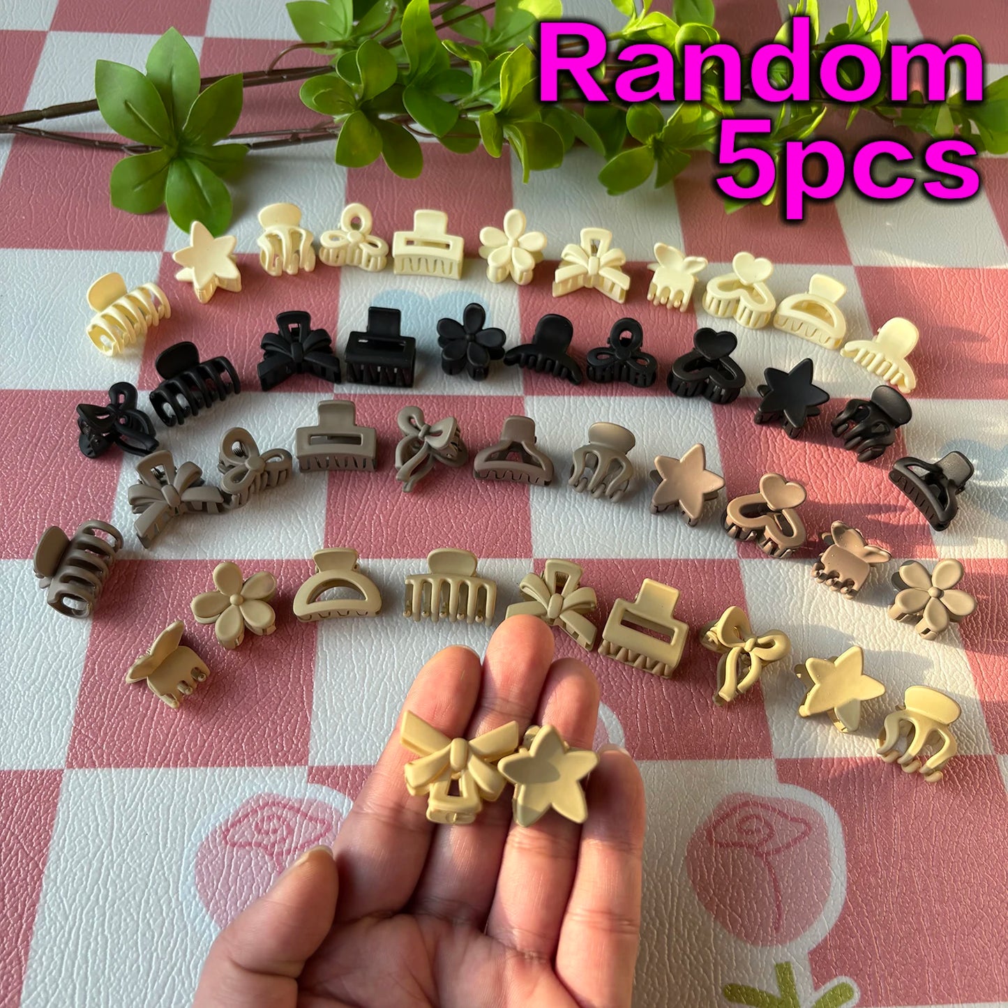 Paquete de 5/10/20/30 mini pinzas para el pelo de color beige surtidas, bonitos accesorios para niñas - Perfectas para el uso diario, ocasiones especiales o regalos de viaje