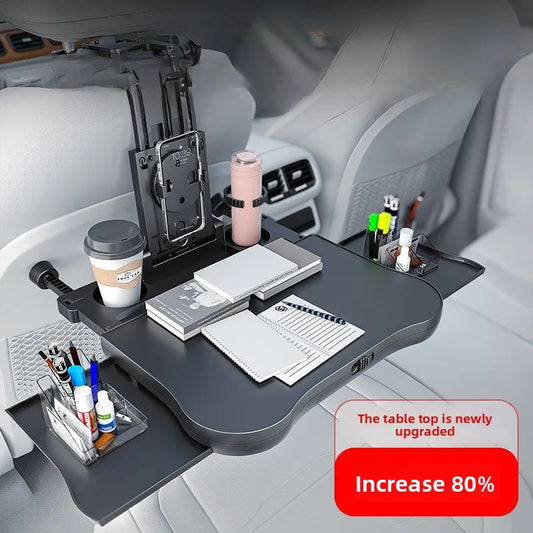 360 °   Table rotative pour plateau de voiture – Support de siège arrière en ABS, porte-ordinateur portable et porte-boissons pour les voyages sur route