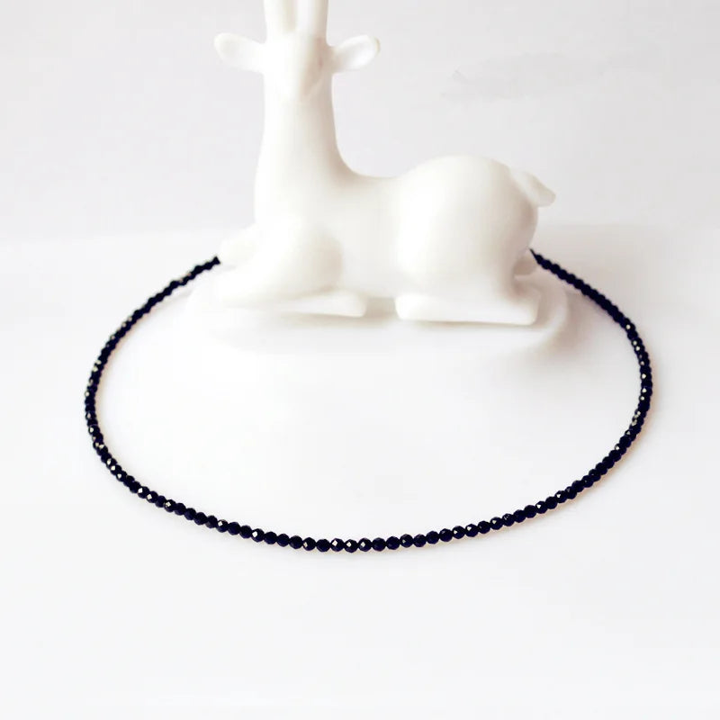 Women's Short Single Black Pearl Necklace, Fashion Brand, Ladies' Choker, Party Jewelry