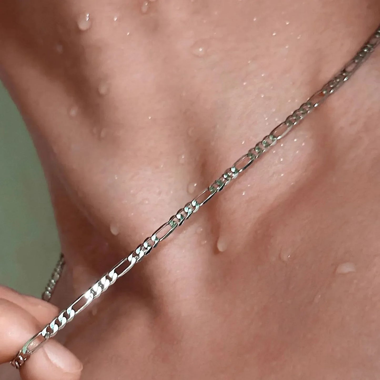 Fino Noble recién llegado 925 plata 4MM cadena para hombres mujeres pulsera collar conjunto de joyas señora regalos de Navidad dijes de boda