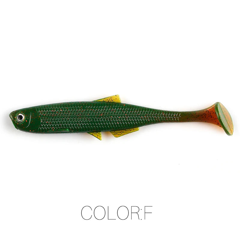 Supercontinent leanness ShadTeez cola en T 5 cm/7,5 cm/12 cm lucio lucioperca depredador pesca 3D ojos señuelo blando señuelos de pesca