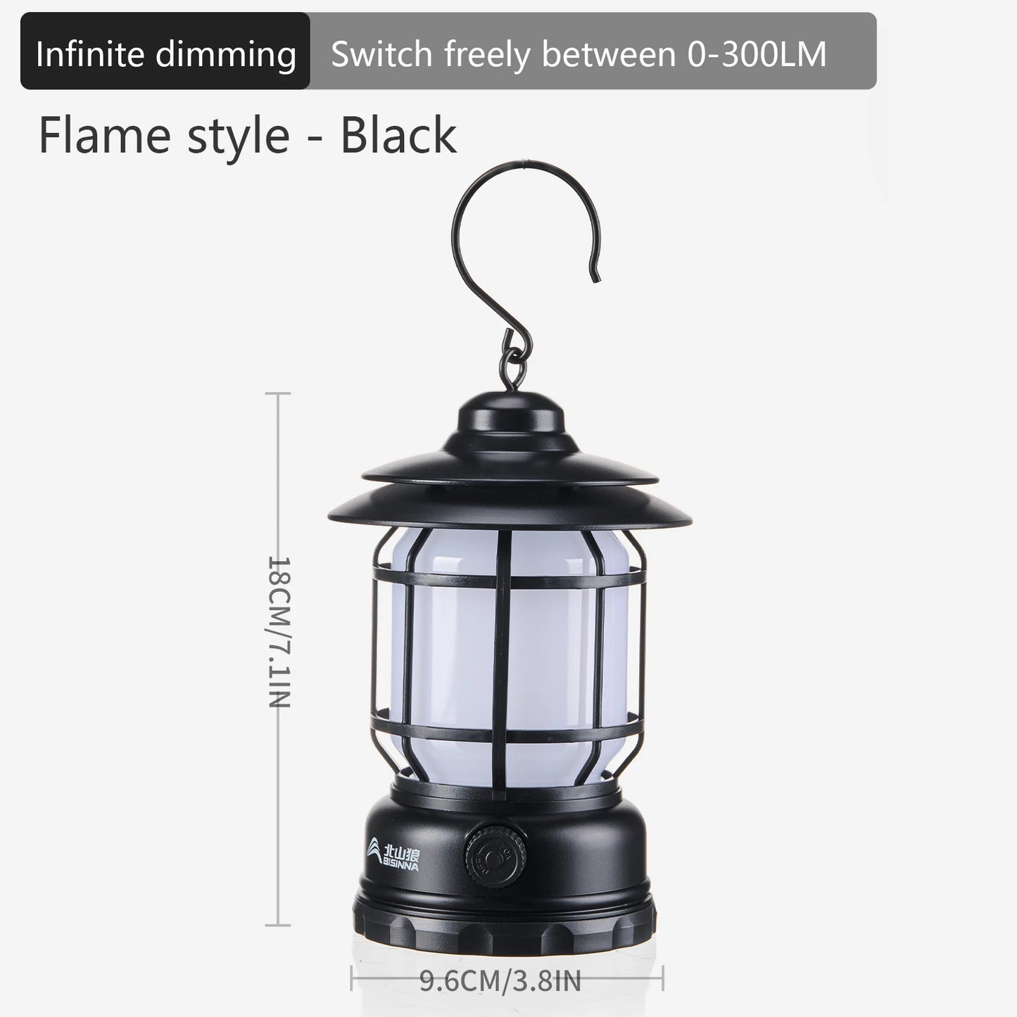 BISINNA Camping lumières longue Endurance tente extérieure lumières Rechargeable/batterie étanche Camping lumières rétro atmosphère lumières