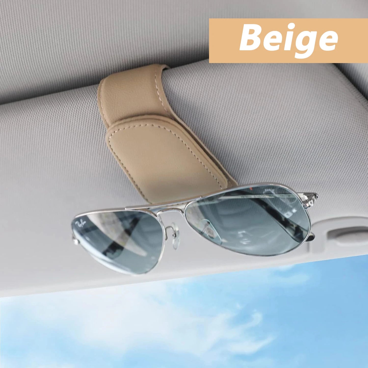 Le support de lunettes de soleil convient aux pare-soleil de voiture, Clip de lunettes de soleil en cuir magnétique et Clip de b