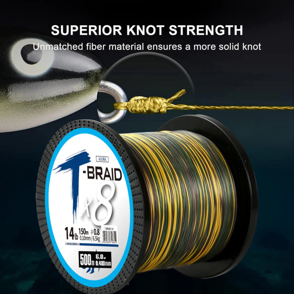 ThornsLine X8 mise à niveau tresse ligne de pêche Super forte 8 brins Multifilament PE ligne 300-1000M ligne tressée tout pour carpe de poisson