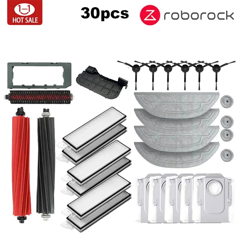 Roborock S8 MaxV Ultra robot aspirador accesorios mopa trapeadores bolsas de vacío cepillo lateral filtro piezas de repuesto reemplazables