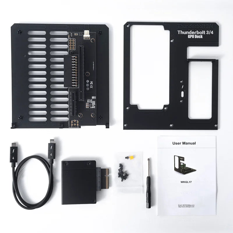 Support externe de carte graphique egpu Thunderbolt 3/4 vers pcie par alimentation ATX 7900XT/rtx4090 peut être installé