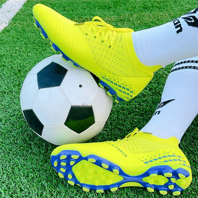 Chaussures de Football Tricot Respirantes FG — Crampons Professionnels Homme