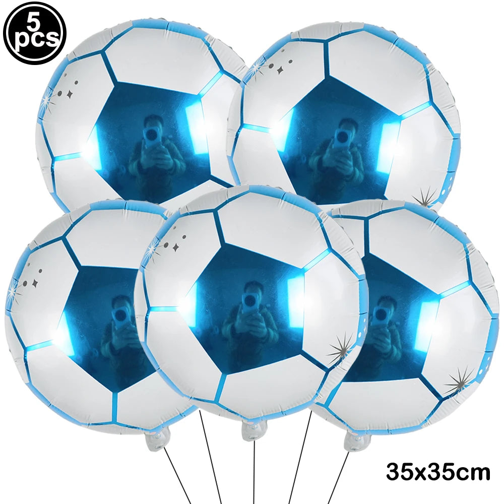 Ballons Aluminium Thème Football — Décoration Fête Anniversaire & Baby Shower Enfant