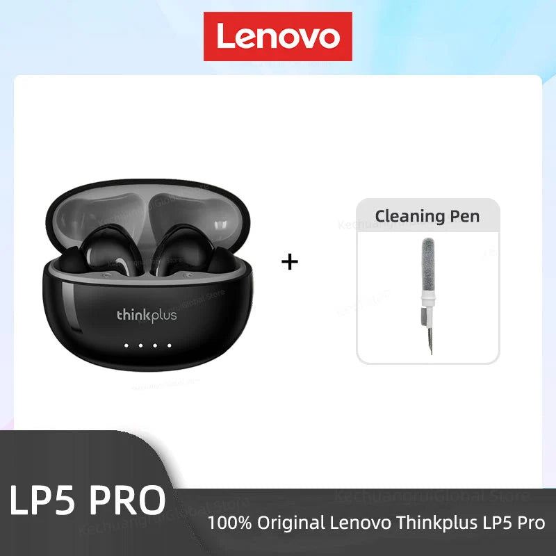 Lenovo-Auriculares inalámbricos LP5 PRO, Bluetooth 5.4, TWS, sonido HiFi, auriculares para juegos, cascos deportivos LP5Pro, batería de larga duración con micrófono 2025