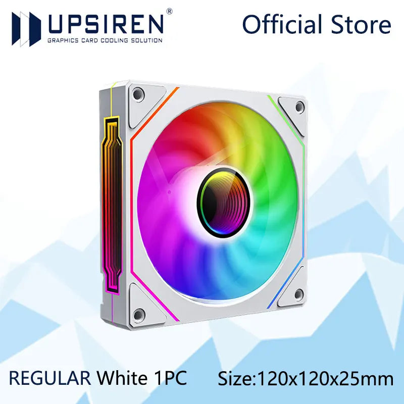 UPSIREN UF-1 PRISM 4 PRO ventilateur de châssis d'ordinateur 12 cm ARGB 4 broches PWM ventilateur de refroidissement silencieux 12 V grand Volume d'air 45CFM/600-1500 tr/min