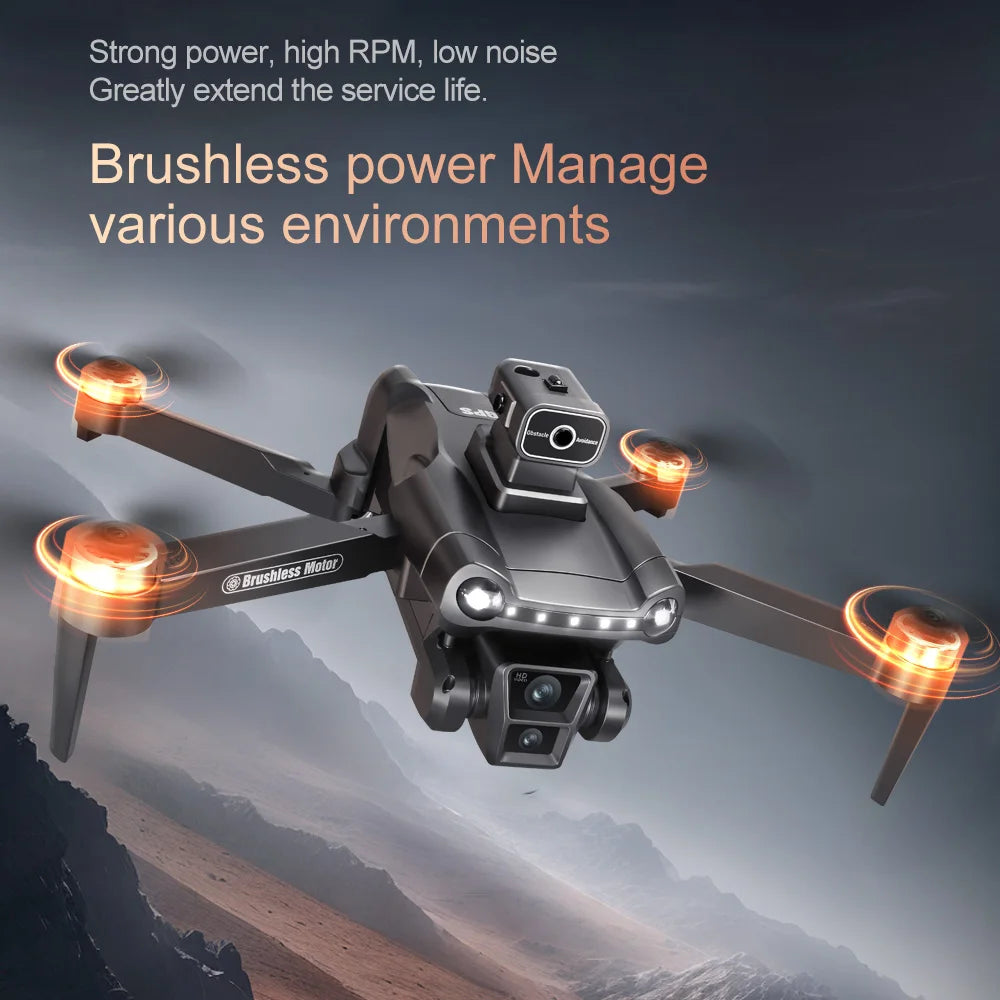 Drone GPS Lenovo V198Max 4K Profesional 8K HD Doble Cámara Motor Sin Escobillas 5G WIFI FPV RC Cuadricóptero Helicóptero con Pantalla Juguete